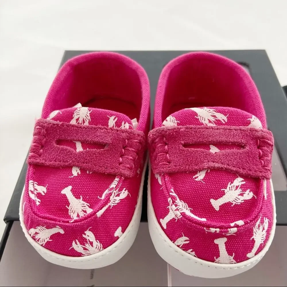 Cole Haan Baby Shoes SZ 1 Lobster Pinch Weekender Baby Loafers New in Box Pink